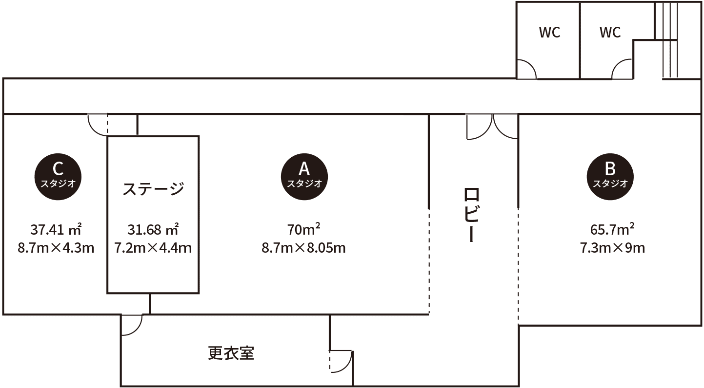 ジールスタジオ　フロアマップ